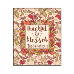Thankful & Blessed Wood Print - 20x24 (Personalized)