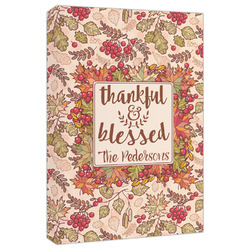 Thankful & Blessed Canvas Print - 20x30 (Personalized)
