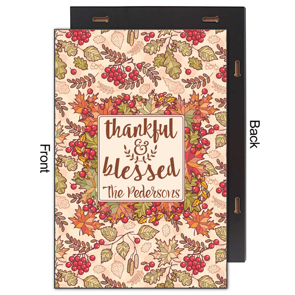 Thankful & Blessed 20x30 Wood Print - Front & Back View