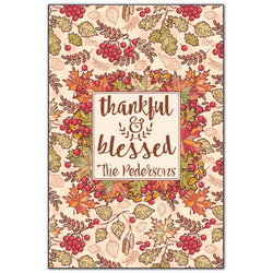 Thankful & Blessed Wood Print - 20x30 (Personalized)