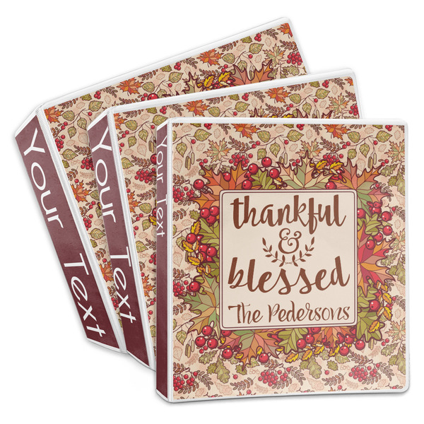 Custom Thankful & Blessed 3-Ring Binder (Personalized)