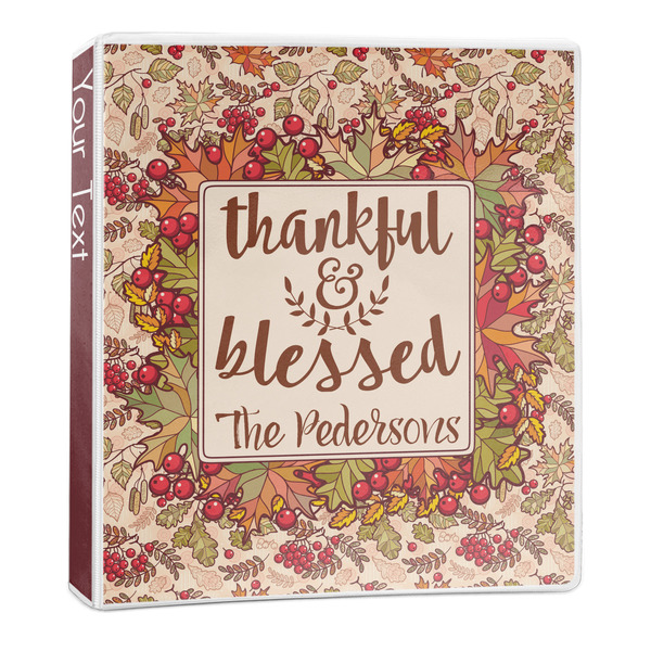 Custom Thankful & Blessed 3-Ring Binder - 1 inch (Personalized)
