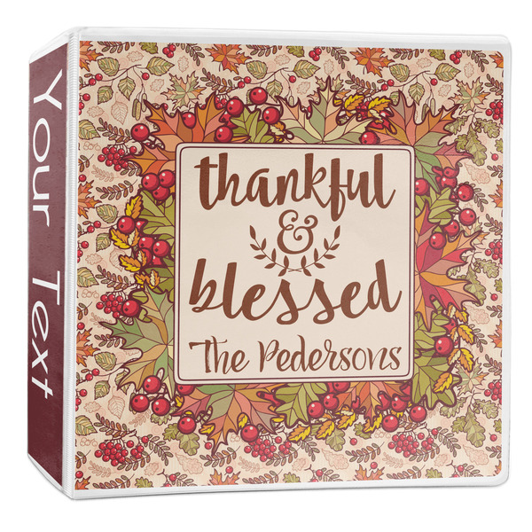 Custom Thankful & Blessed 3-Ring Binder - 2 inch (Personalized)
