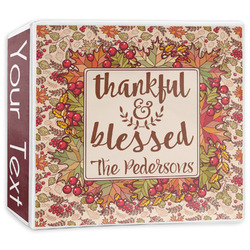 Thankful & Blessed 3-Ring Binder - 3 inch (Personalized)