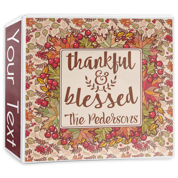Custom Thankful & Blessed 3-Ring Binder - 3 inch (Personalized)