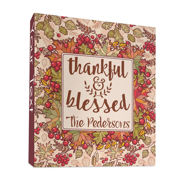Custom Thankful & Blessed 3 Ring Binder - Full Wrap - 1" (Personalized)