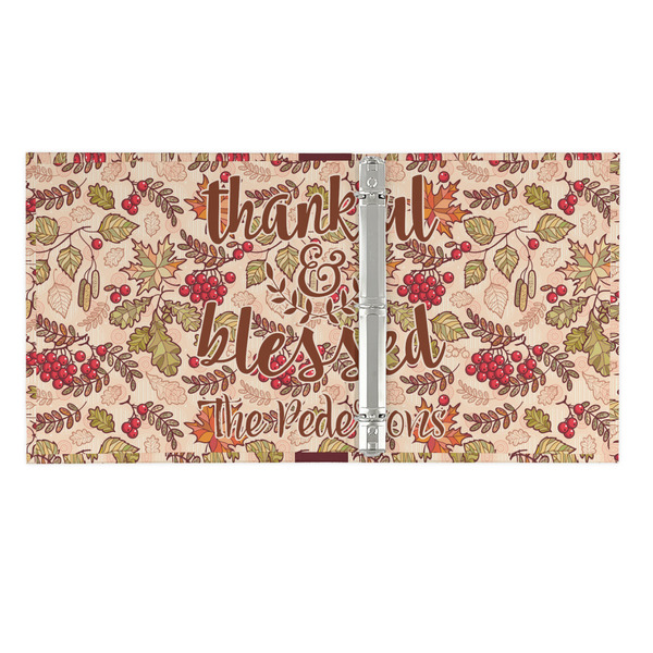 Thankful & Blessed 3 Ring Binders - Full Wrap - 1" - OPEN INSIDE