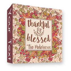 Thankful & Blessed 3 Ring Binder - Full Wrap - 3" (Personalized)