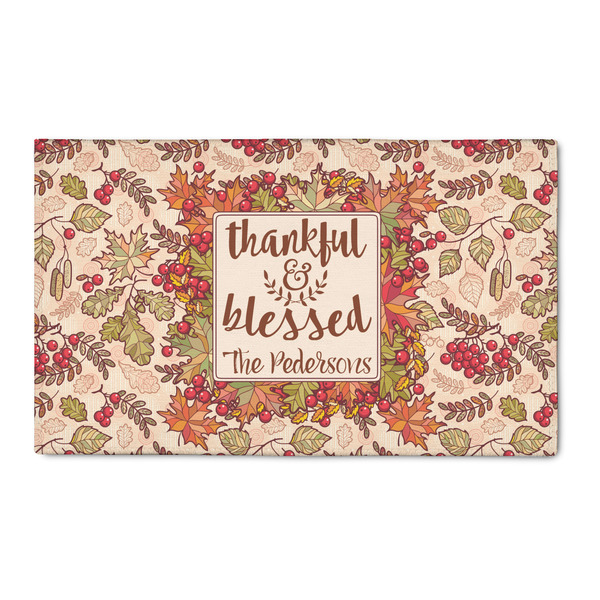 Custom Thankful & Blessed 3' x 5' Indoor Area Rug (Personalized)