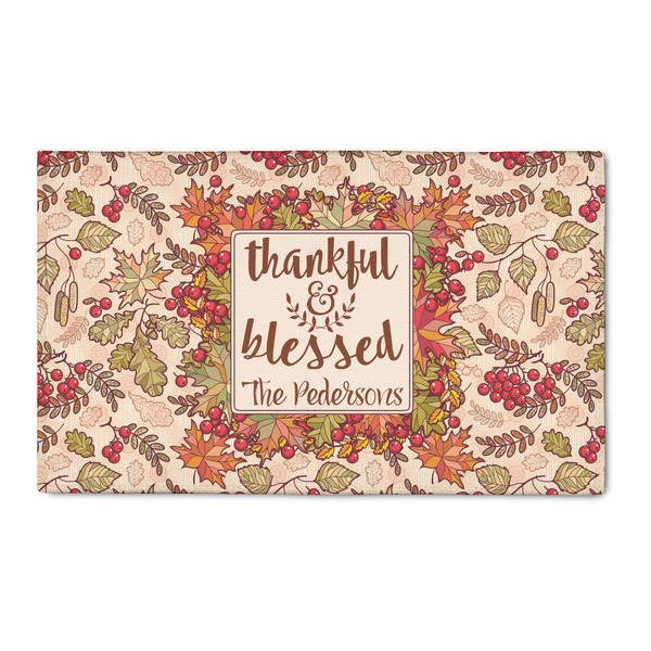 Custom Thankful & Blessed 3' x 5' Patio Rug (Personalized)
