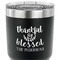 Thankful & Blessed 30 oz Stainless Steel Ringneck Tumbler - Black - CLOSE UP