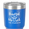 Thankful & Blessed 30 oz Stainless Steel Ringneck Tumbler - Blue - Close Up