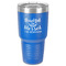Thankful & Blessed 30 oz Stainless Steel Ringneck Tumbler - Blue - Front