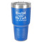 Thankful & Blessed 30 oz Stainless Steel Tumbler - Royal Blue - Single-Sided (Personalized)