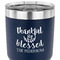 Thankful & Blessed 30 oz Stainless Steel Ringneck Tumbler - Navy - CLOSE UP