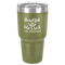 Thankful & Blessed 30 oz Stainless Steel Ringneck Tumbler - Olive - Front