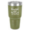 Thankful & Blessed 30 oz Stainless Steel Tumbler - Olive - Single-Sided (Personalized)