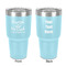 Thankful & Blessed 30 oz Stainless Steel Tumbler - Teal - Double-Sided (Personalized)