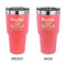 Thankful & Blessed 30 oz Stainless Steel Tumbler - Coral - Double Sided (Personalized)