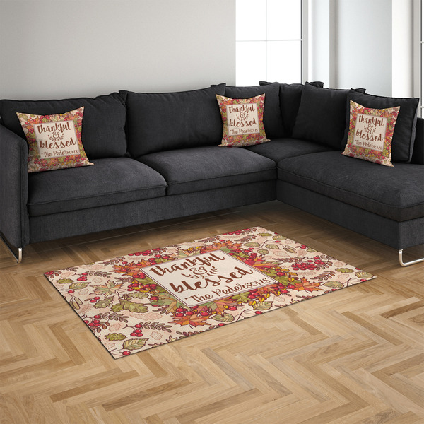 Thankful & Blessed 4'x6' Indoor Area Rugs - IN CONTEXT