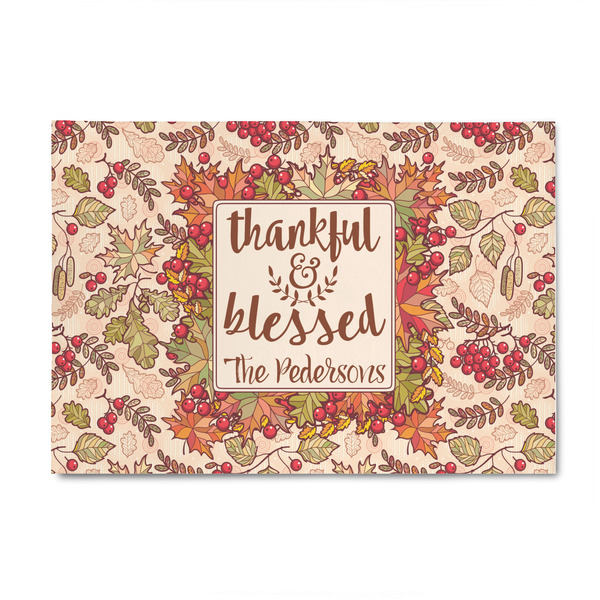 Custom Thankful & Blessed 4' x 6' Indoor Area Rug (Personalized)