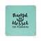 Thankful & Blessed 6" x 6" Teal Leatherette Snap Up Tray - APPROVAL
