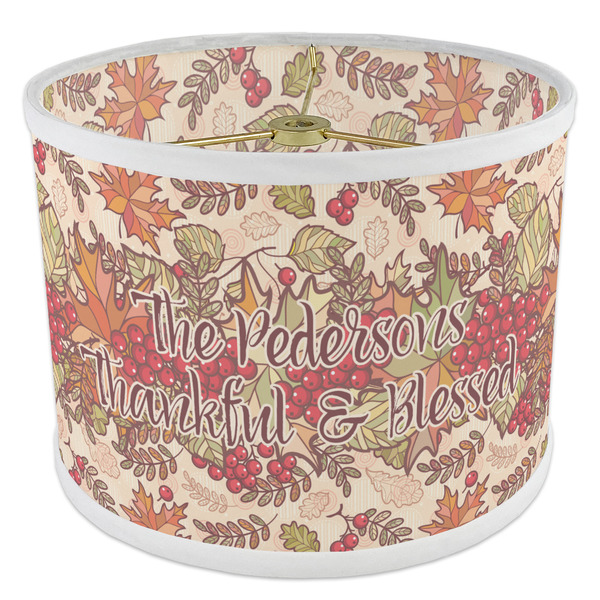 Thankful & Blessed 8" Drum Lampshade - ANGLE Poly-Film
