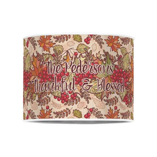 Thankful & Blessed 8" Drum Lampshade - FRONT (Poly Film)