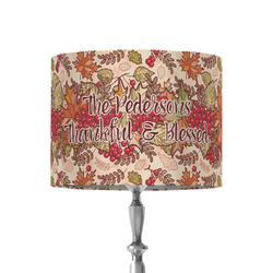 Thankful & Blessed 8" Drum Lamp Shade - Fabric (Personalized)