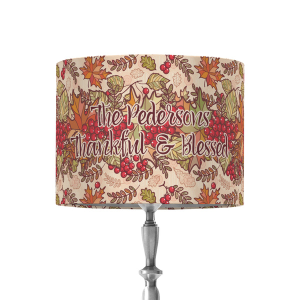 Custom Thankful & Blessed 8" Drum Lamp Shade - Fabric (Personalized)