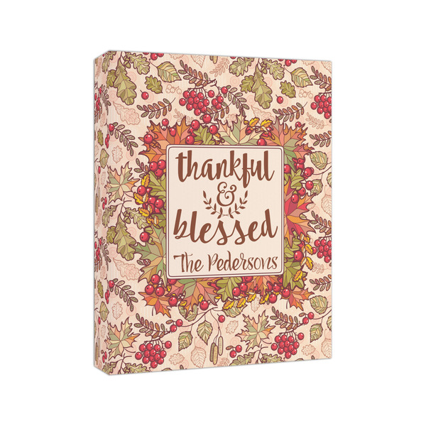 Thankful & Blessed 8x10 - Canvas Print - Angled View