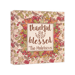 Thankful & Blessed Canvas Print - 8x8 (Personalized)