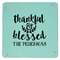 Thankful & Blessed 9" x 9" Teal Leatherette Snap Up Tray - APPROVAL