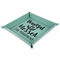 Thankful & Blessed 9" x 9" Teal Leatherette Snap Up Tray - MAIN