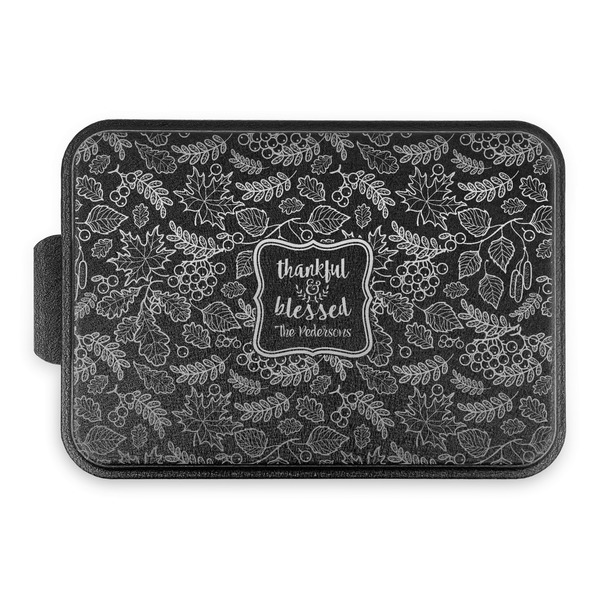 Thankful & Blessed Aluminum Baking Pan - Black Lid - FRONT