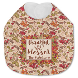 Thankful & Blessed Jersey Knit Baby Bib w/ Name or Text