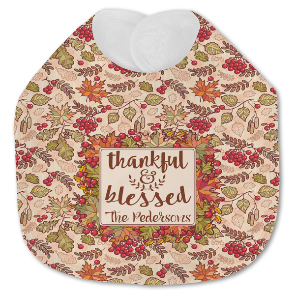 Custom Thankful & Blessed Jersey Knit Baby Bib w/ Name or Text