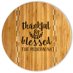 Thankful & Blessed Bamboo Cutting Board (Personalized)