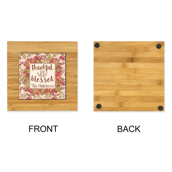 Thankful & Blessed Bamboo Trivet with 6" Tile - APPROVAL