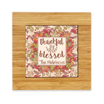 Thankful & Blessed Bamboo Trivet with Ceramic Tile Insert (Personalized)