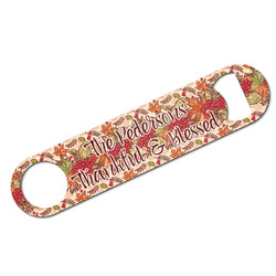 Thankful & Blessed Bar Bottle Opener w/ Name or Text