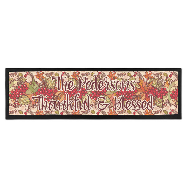 Custom Thankful & Blessed Bar Mat - Large (Personalized)