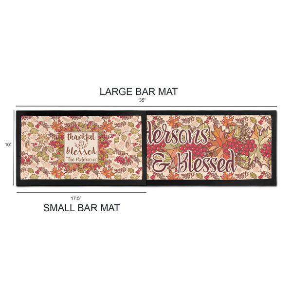 Thankful & Blessed Bar Mats - Sizing Chart