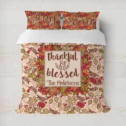Thankful & Blessed Duvet Cover (Personalized)