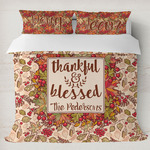Thankful & Blessed Duvet Cover Set - King (Personalized)
