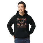 Thankful & Blessed Hoodie - Black - Small (Personalized)