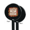 Thankful & Blessed Black Plastic 5.5" Stir Stick - Single Sided - Round - Front & Back