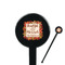 Thankful & Blessed 7" Round Plastic Stir Sticks - Black - Single Sided (Personalized)