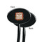 Thankful & Blessed Black Plastic 7" Stir Stick - Single Sided - Oval - Front & Back