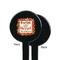 Thankful & Blessed Black Plastic 7" Stir Stick - Single Sided - Round - Front & Back